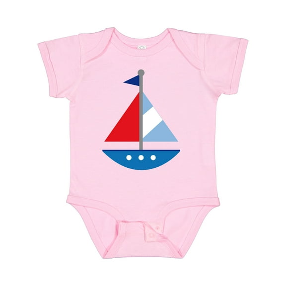 Inktastic Personalized Sailboat Boys or Girls Baby Bodysuit