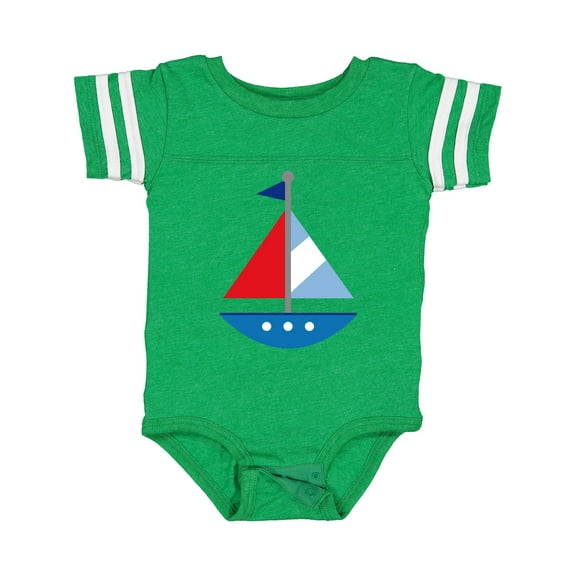 Inktastic Personalized Sailboat Boys or Girls Baby Bodysuit
