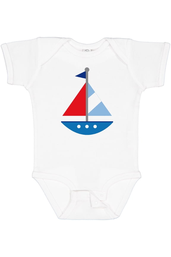 Personalized Sailboat Boys or Girls Baby Bodysuit