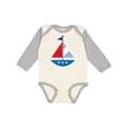 thumbnail image 1 of Inktastic Personalized Sailboat Boys or Girls Long Sleeve Baby Bodysuit, 1 of 5