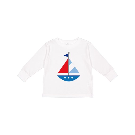 Inktastic Sailboat Cute Boys or Girls Long Sleeve Toddler T-Shirt
