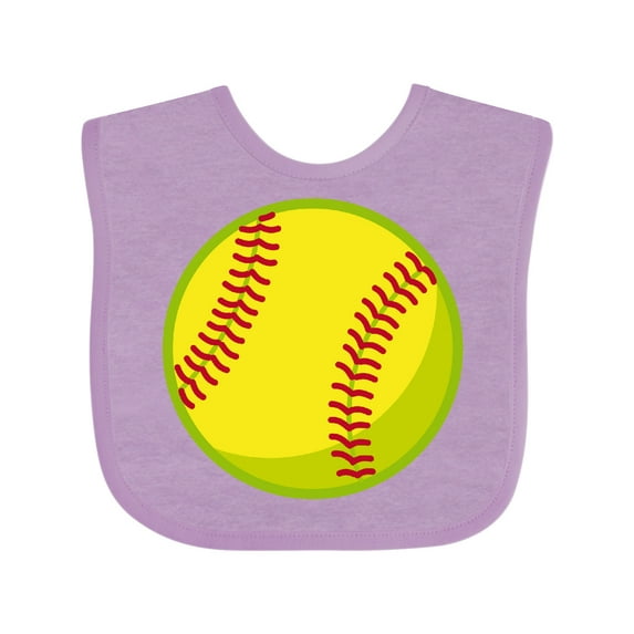 Inktastic Personalized Softball Boys or Girls Baby Bib
