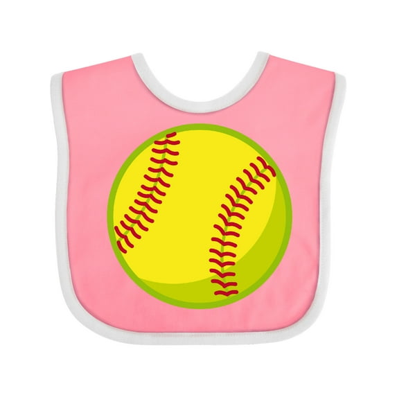 Inktastic Personalized Softball Boys or Girls Baby Bib
