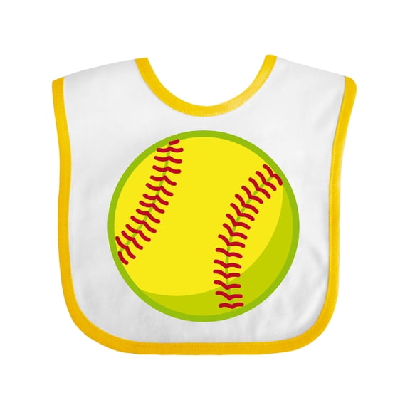 Inktastic Personalized Softball Boys or Girls Baby Bib