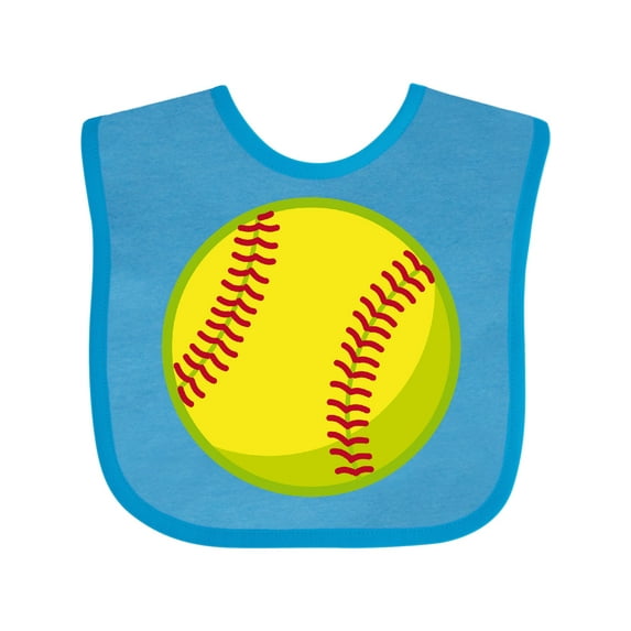 Inktastic Personalized Softball Boys or Girls Baby Bib