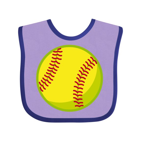 Inktastic Personalized Softball Boys or Girls Baby Bib