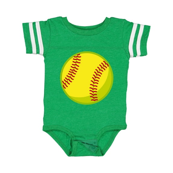 Inktastic Personalized Softball Boys or Girls Baby Bodysuit