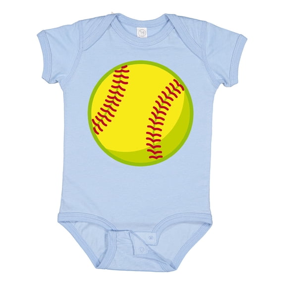 Inktastic Personalized Softball Boys or Girls Baby Bodysuit