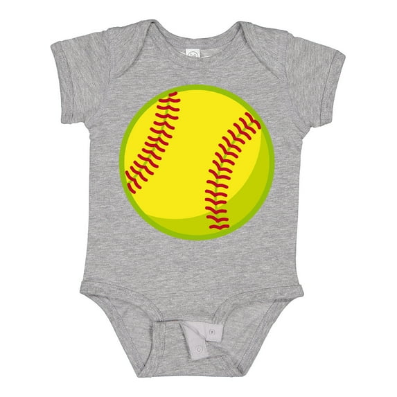 Inktastic Personalized Softball Boys or Girls Baby Bodysuit