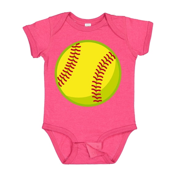 Inktastic Personalized Softball Boys or Girls Baby Bodysuit