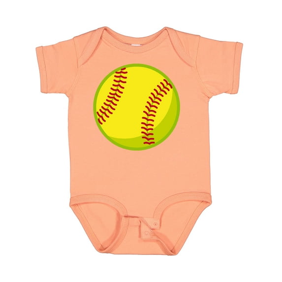 Inktastic Personalized Softball Boys or Girls Baby Bodysuit