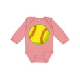 thumbnail image 1 of Inktastic Personalized Softball Boys or Girls Long Sleeve Baby Bodysuit, 1 of 5