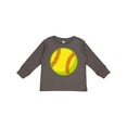 thumbnail image 1 of Inktastic Personalized Softball Boys or Girls Long Sleeve Toddler T-Shirt, 1 of 5