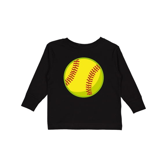 Inktastic Personalized Softball Boys or Girls Long Sleeve Toddler T-Shirt