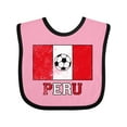 thumbnail image 1 of Inktastic Peruvian Soccer Boys or Girls Baby Bib, 1 of 4