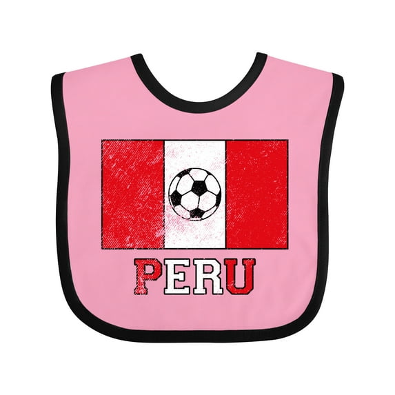Inktastic Peruvian Soccer Boys or Girls Baby Bib
