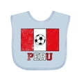 thumbnail image 1 of Inktastic Peruvian Soccer Boys or Girls Baby Bib, 1 of 4