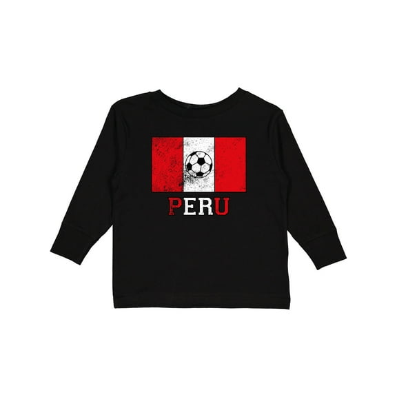 Inktastic Peruvian Soccer Boys or Girls Long Sleeve Toddler T-Shirt
