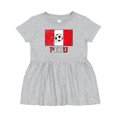 thumbnail image 1 of Inktastic Peruvian Soccer Girls Baby Dress, 1 of 5