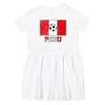 thumbnail image 1 of Inktastic Peruvian Soccer Girls Toddler Dress, 1 of 5