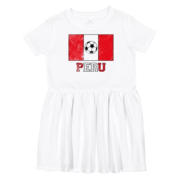 Inktastic Peruvian Soccer Girls Toddler Dress