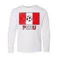thumbnail image 1 of Inktastic Peruvian Soccer Long Sleeve Youth T-Shirt, 1 of 5