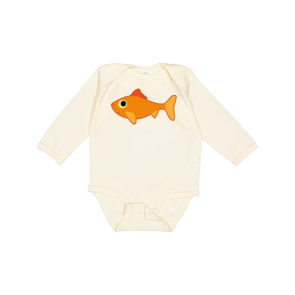 Inktastic Pet Goldfish Boys or Girls Long Sleeve Baby Bodysuit