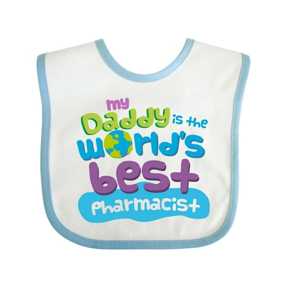 Inktastic Pharmacist Daddy for Son or Daughter Boys or Girls Baby Bib