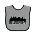 thumbnail image 1 of Inktastic Philadelphia Pennsylvania City Skyline Boys or Girls Baby Bib, 1 of 4