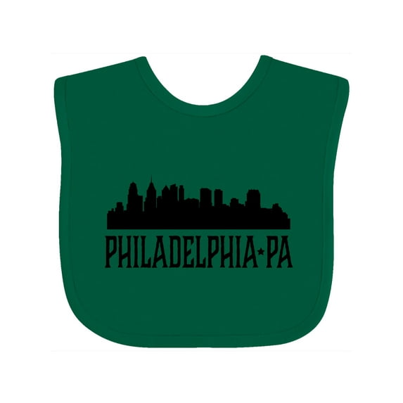 Inktastic Philadelphia Pennsylvania City Skyline Boys or Girls Baby Bib