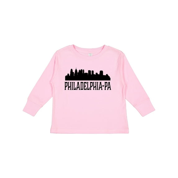 Inktastic Philadelphia Pennsylvania City Skyline Boys or Girls Long Sleeve Toddler T-Shirt