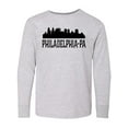 thumbnail image 1 of Inktastic Philadelphia Pennsylvania City Skyline Long Sleeve Youth T-Shirt, 1 of 5