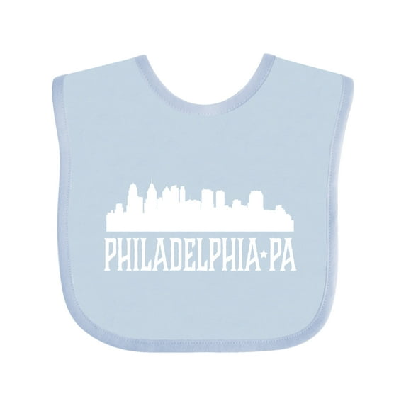 Inktastic Philadelphia Pennsylvania Skyline PA Cities Boys or Girls Baby Bib