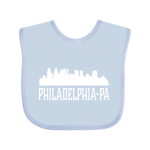 Inktastic Philadelphia Pennsylvania Skyline PA Cities Boys or Girls Baby Bib