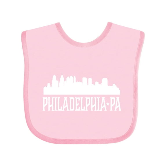 Inktastic Philadelphia Pennsylvania Skyline PA Cities Boys or Girls Baby Bib