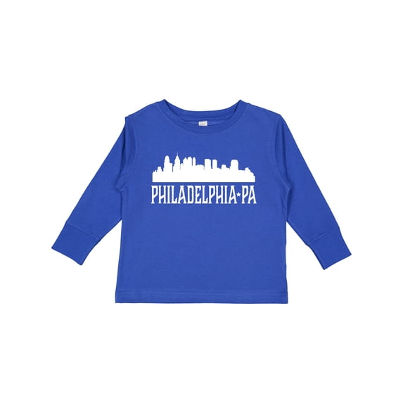 Inktastic Philadelphia Pennsylvania Skyline Pa Cities Boys or Girls Long Sleeve Toddler T-Shirt