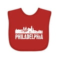 thumbnail image 1 of Inktastic Philadelphia Skyline Grunge Boys or Girls Baby Bib, 1 of 4