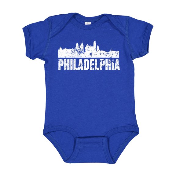 Inktastic Philadelphia Skyline Grunge Boys or Girls Baby Bodysuit