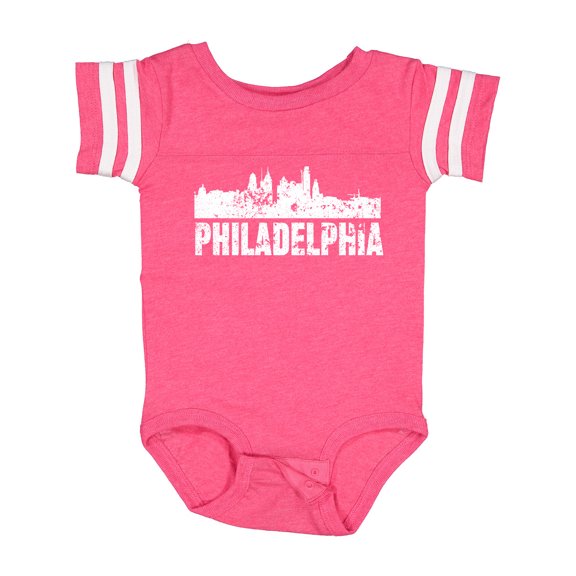 Inktastic Philadelphia Skyline Grunge Boys or Girls Baby Bodysuit