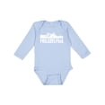 thumbnail image 1 of Inktastic Philadelphia Skyline Grunge Boys or Girls Long Sleeve Baby Bodysuit, 1 of 5