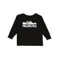 thumbnail image 1 of Inktastic Philadelphia Skyline Grunge Boys or Girls Long Sleeve Toddler T-Shirt, 1 of 5
