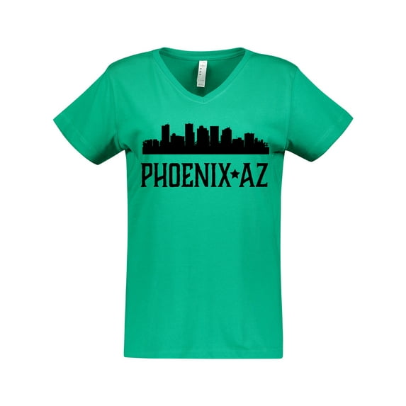 Inktastic Phoenix Arizona City Skyline Women's V-Neck T-Shirt