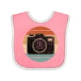 thumbnail image 1 of Inktastic Photographer Retro Sunset Camera Boys or Girls Baby Bib, 1 of 4