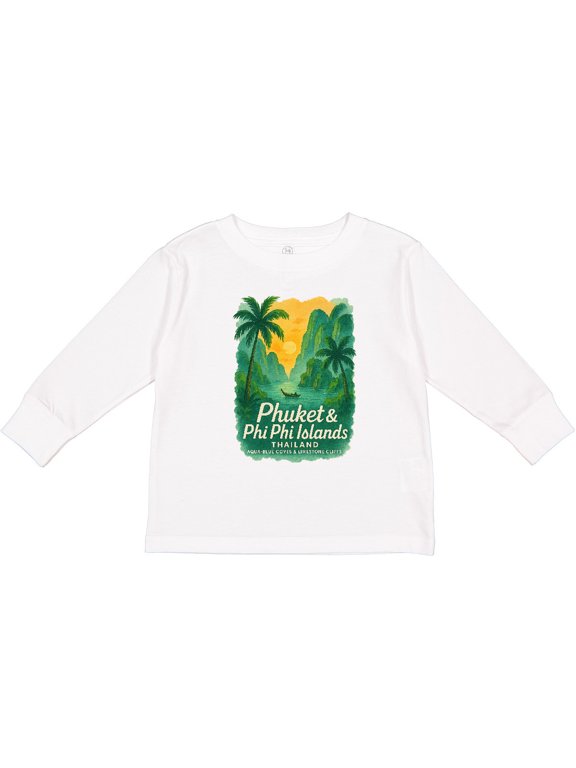 Phuket Phi Phi Islands Boys or Girls Long Sleeve Toddler T-Shirt
