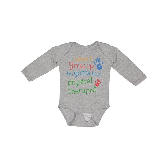 Inktastic Physical Therapist Future Boys or Girls Long Sleeve Baby Bodysuit
