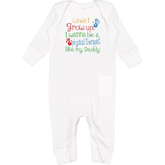 Inktastic Physical Therapist Like Daddy Baby Romper Coveralls