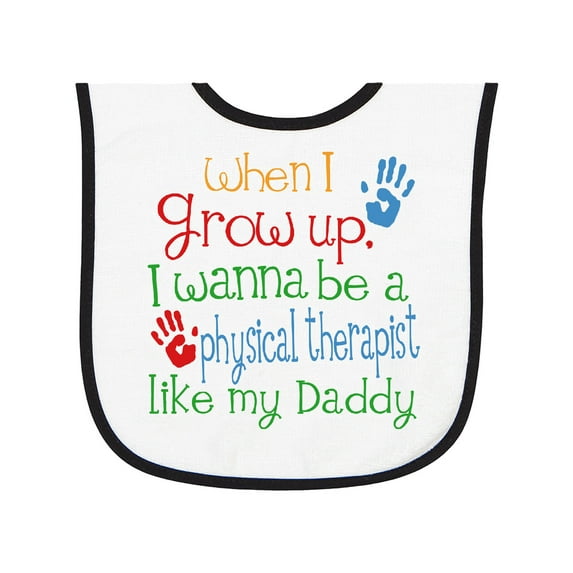 Inktastic Physical Therapist Like Daddy Baby Terry Cloth Bib