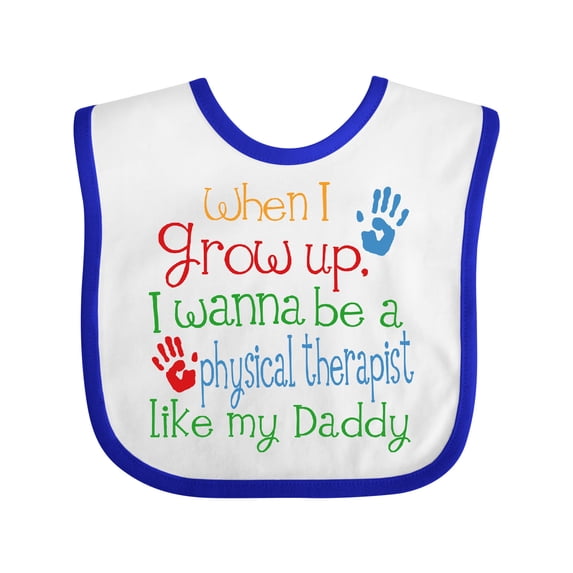 Inktastic Physical Therapist Like Daddy Boys or Girls Baby Bib