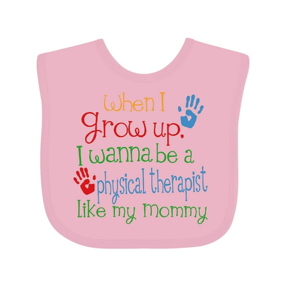 Inktastic Physical Therapist Like Mommy Boys or Girls Baby Bib