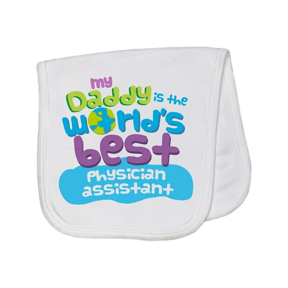 Inktastic Physician Assistant Daddy Baby Burp Cloth